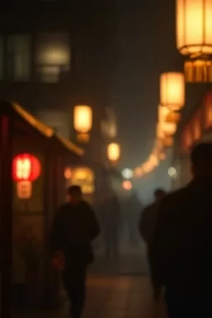 《霓虹背面》海报,街角霓虹与湿漉漉的地面