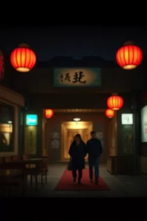 《铁皮月亮》海报,屋顶铁皮与一轮圆月